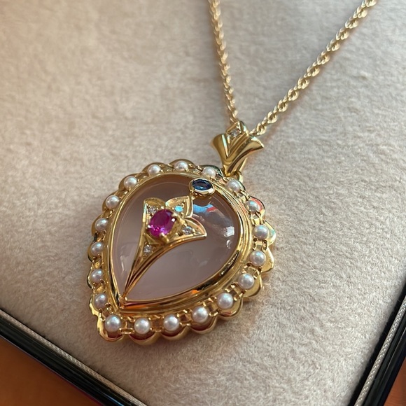 Beautiful K18 Heart Gold Necklace ~ Japan Gold❤️ - Picture 5 of 16